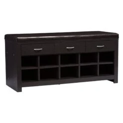 Baxton Studio Entryway Bench In Espresso
