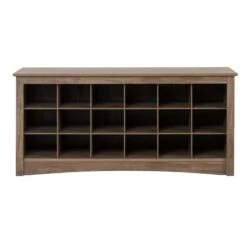 Prepac 18 Cubby Shoe Storage Bench In Black -Cymax Sales 1473446 2 L 1