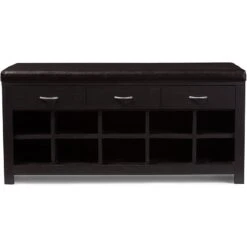 Bowery Hill Shoe Rack Bench In Espresso -Cymax Sales 1554395 2 L