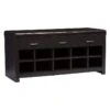 Bowery Hill Shoe Rack Bench In Espresso