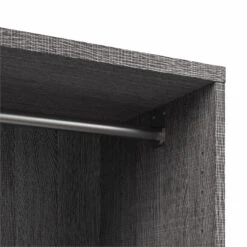 Bestar Cielo 40"W Engineered Wood Closet Organizer System In Bark Gray/White -Cymax Sales 1601280 19 L