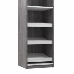 Bestar Cielo 40"W Engineered Wood Closet Organizer System In Bark Gray/White -Cymax Sales 1601280 7 L