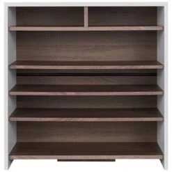 Furniture Of America Soren Modern Wood 5-Tier Shoe Rack In White And Brown -Cymax Sales 1742233 3 L