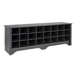 Prepac 60" Shoe Cubby Bench In Drifted Gray -Cymax Sales 1800289 L