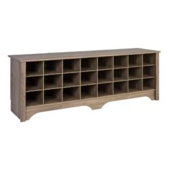 Prepac 60" Shoe Cubby Bench In Drifted Gray -Cymax Sales 1800290 L