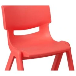 Bowery Hill Plastic Activity Table Set With 6 Stacking Chairs In Red -Cymax Sales 1816524 3 L