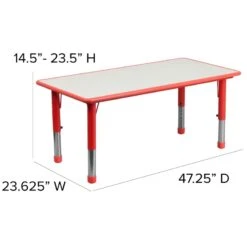 Bowery Hill Plastic Activity Table Set With 6 Stacking Chairs In Red -Cymax Sales 1816524 6 L