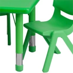 Bowery Hill 7 Piece Plastic/Steel Rectangular Activity Table Set In Green -Cymax Sales 1816744 3 L
