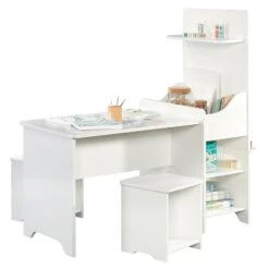 Pemberly Row 3 Piece Kids Activity Center Set In Soft White -Cymax Sales 1820007 11 L