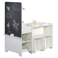 Pemberly Row 3 Piece Kids Activity Center Set In Soft White -Cymax Sales 1820007 12 L