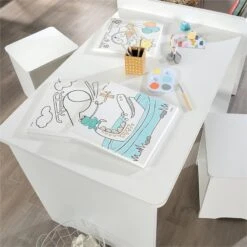 Pemberly Row 3 Piece Kids Activity Center Set In Soft White -Cymax Sales 1820007 17 L