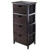 Pemberly Row Storage Rack With 4 Foldable Baskets In Black