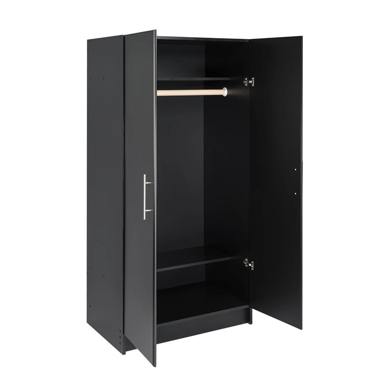 Prepac Elite 32" Wardrobe Cabinet In Black 2 Prepac Elite 32" Wardrobe Cabinet In Black - Image 2