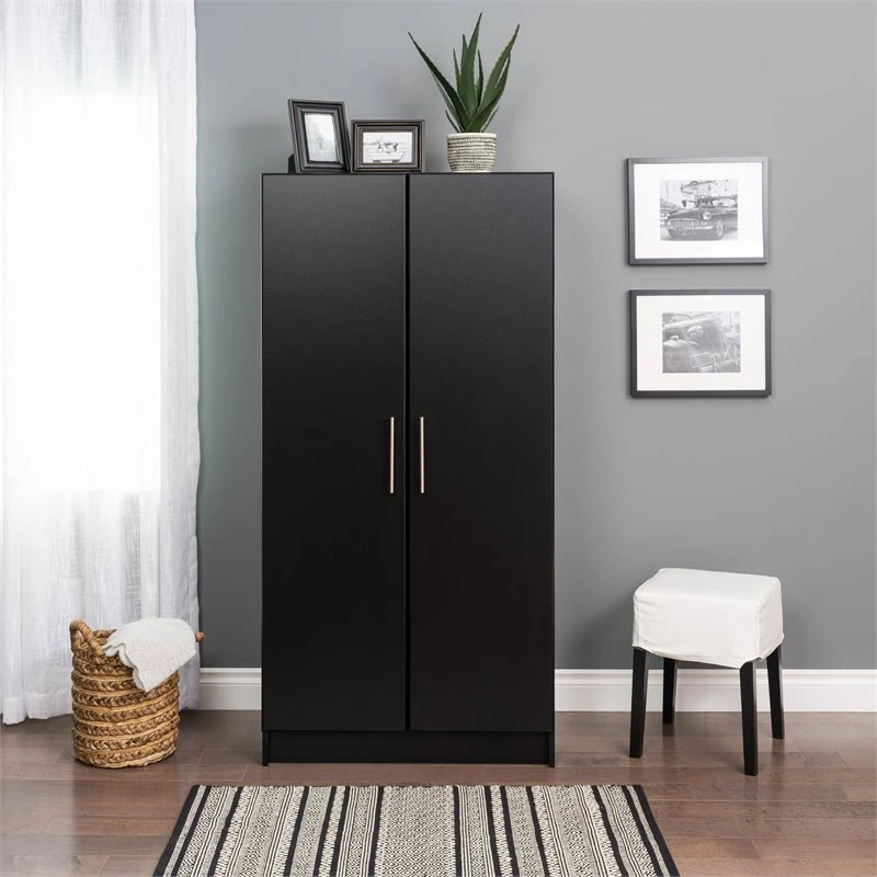 Prepac Elite 32" Wardrobe Cabinet In Black 6 Prepac Elite 32" Wardrobe Cabinet In Black - Image 6