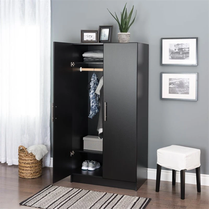 Prepac Elite 32" Wardrobe Cabinet In Black 7 Prepac Elite 32" Wardrobe Cabinet In Black - Image 7