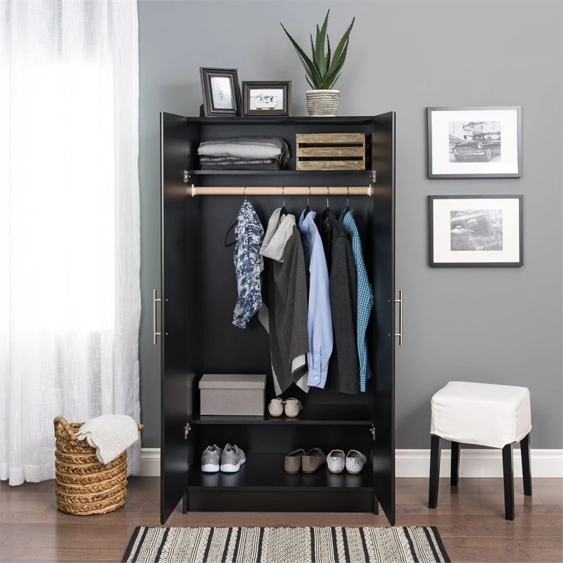 Prepac Elite 32" Wardrobe Cabinet In Black 8 Prepac Elite 32" Wardrobe Cabinet In Black - Image 8