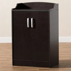 Baxton Studio Verdell Shoe Cabinet In Wenge Brown 16 Baxton Studio Verdell Shoe Cabinet In Wenge Brown -Cymax Sales 1864363 6 L