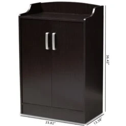 Baxton Studio Verdell Shoe Cabinet In Wenge Brown 19 Baxton Studio Verdell Shoe Cabinet In Wenge Brown -Cymax Sales 1864363 9 L