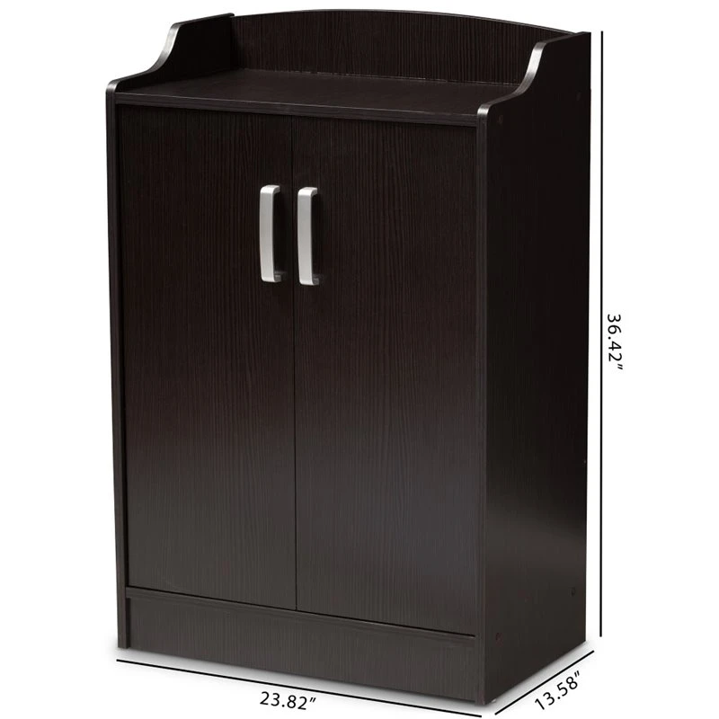 Baxton Studio Verdell Shoe Cabinet In Wenge Brown 10 Baxton Studio Verdell Shoe Cabinet In Wenge Brown - Image 10