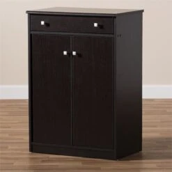 Baxton Studio Dariell Shoe Cabinet In Wenge Brown -Cymax Sales 1864364 6 L