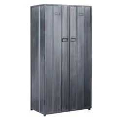 Furniture Of America Pullar II Industrial Metal Locker In Silver