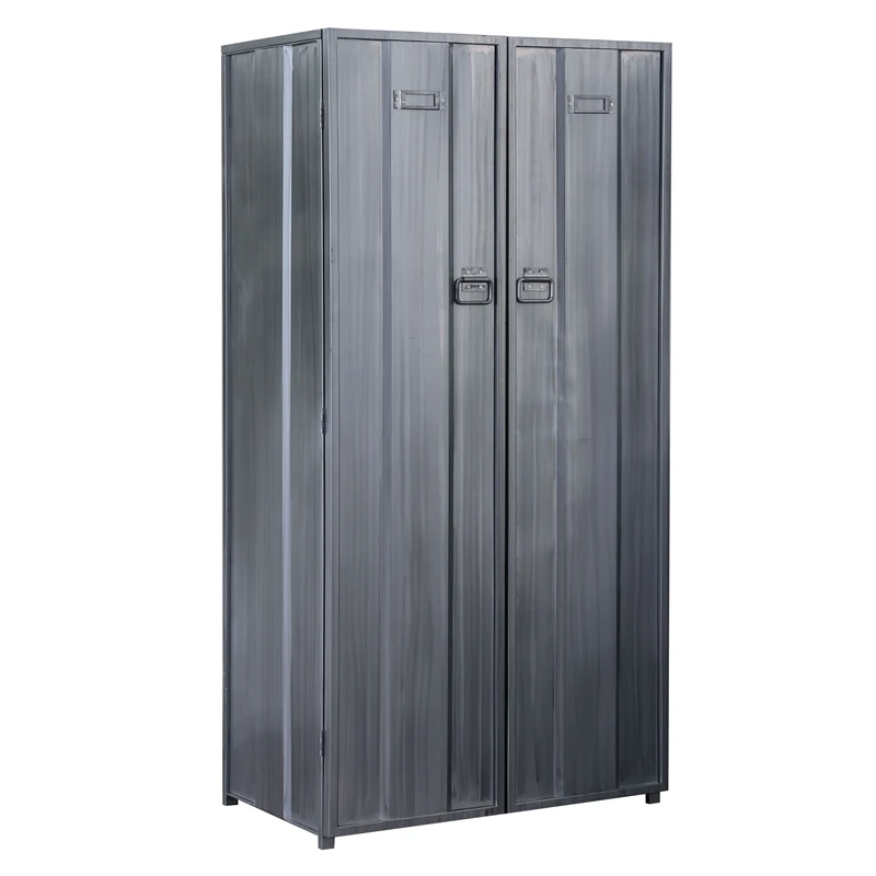Furniture Of America Pullar II Industrial Metal Locker In Silver 1 Furniture Of America Pullar II Industrial Metal Locker In Silver