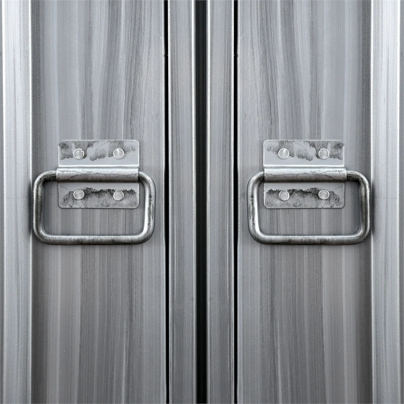 Furniture Of America Pullar II Industrial Metal Locker In Silver 5 Furniture Of America Pullar II Industrial Metal Locker In Silver - Image 5