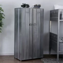 Furniture Of America Pullar II Industrial Metal Locker In Silver 13 Furniture Of America Pullar II Industrial Metal Locker In Silver -Cymax Sales 1866935 7 L