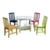 Furniture Of America Rowley I Transitional Wood 5-Piece Kid Table Set In White