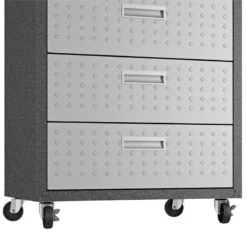 Manhattan Comfort Fortress 3-Piece Wood/Metal Worktable & Garage Cabinet In Gray -Cymax Sales 1902050 22 L