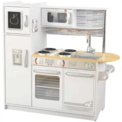 KidKraft 2 Piece Modern White Play Kitchen With Colorful Storage Bin Set -Cymax Sales 1902821 2 L