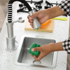 KidKraft Complete Modern Kids Play Kitchen Set With Toy Cookware Set In White 27 KidKraft Complete Modern Kids Play Kitchen Set With Toy Cookware Set In White -Cymax Sales 1903233 10 L