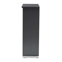 Baxton Studio Adalwin 2-Door Wood Entryway Shoe Cabinet In Dark Gray -Cymax Sales 1917776 8 L