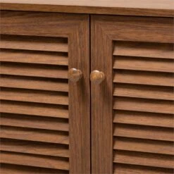 Baxton Studio Coolidge Contemporary Wood 8-Shelf Shoe Cabinet In Walnut Brown -Cymax Sales 1944837 4 L