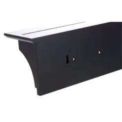 Kieragrace KG Traditional Foster Wall Shelf With 5 Pegs Black Engineered Wood -Cymax Sales 1948702 4 L