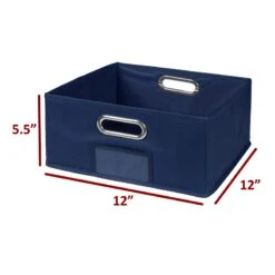 Niche Cubo Set Of 12 Half-Size Foldable Fabric Storage Bins- Blue -Cymax Sales 1951018 17 L