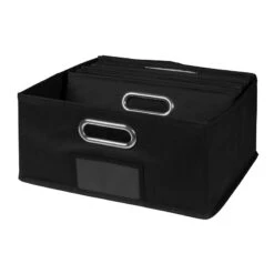 Niche Cubo Set Of 6 Half-Size Foldable Fabric Storage Bins- Black 7 Niche Cubo Set Of 6 Half-Size Foldable Fabric Storage Bins- Black -Cymax Sales 1951025 12 L