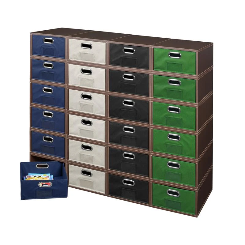 Niche Cubo Set Of 6 Half-Size Foldable Fabric Storage Bins- Black 5 Niche Cubo Set Of 6 Half-Size Foldable Fabric Storage Bins- Black - Image 5