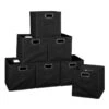 Niche Cubo Set Of 12 Foldable Fabric Storage Bins- Black