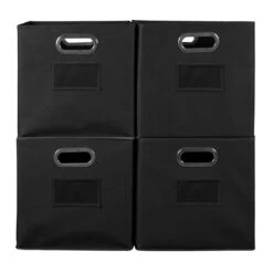 Niche Cubo Set Of 4 Collapsible Fabric Storage Bins In Black -Cymax Sales 1951033 14 L