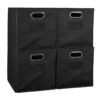 Niche Cubo Set Of 4 Collapsible Fabric Storage Bins In Black