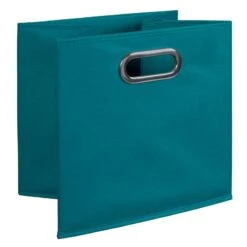 Niche Cubo Storage Set Of 4 Collapsible Fabric Storage Bins In Teal -Cymax Sales 1952588 4 L