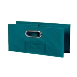 Niche Cubo Set Of 6 Half-Size Foldable Fabric Storage Bins- Teal -Cymax Sales 1952603 3 L