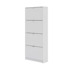 Tvilum Bright 4 Drawer Shoe Cabinet In White -Cymax Sales 1953161 2 L