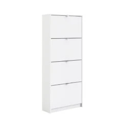Tvilum Bright 4 Drawer Shoe Cabinet In White