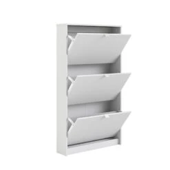 Tvilum Bright 4 Drawer Shoe Cabinet In White -Cymax Sales 1953162 3 L