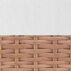 Niche Cubo Storage Set - 6 Cubes And 6 Wicker Baskets- White Wood Grain/Natural -Cymax Sales 1966989 12 L