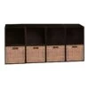 Niche Cubo Storage Set - 8 Cubes And 4 Wicker Baskets- Truffle/Natural