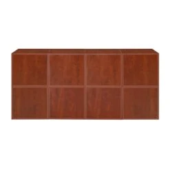 Niche Cubo Storage Set - 8 Cubes And 4 Wicker Baskets- Cherry/Natural -Cymax Sales 1966991 20 L