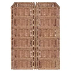 Niche Cubo Set Of 12 Half-Size Foldable Wicker Storage Basket- Natural 27 Niche Cubo Set Of 12 Half-Size Foldable Wicker Storage Basket- Natural -Cymax Sales 1967000 16 L